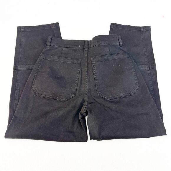 Everlane Wide Leg Black Denim Jeans Zip Fly Pants Size 2 - Picture 7 of 8